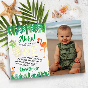 Tropical Summer Beach Luau Boys 1st Birthday Photo