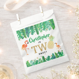 Tropical Summer Beach Luau Boys 2nd Birthday Favour Bag