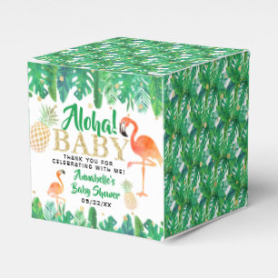 Tropical Summer Beach Luau Boys Baby Shower Favour Box