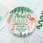 Tropical Summer Beach Luau Boys Baby Shower Paper Plate<br><div class="desc">Celebrate in style with these trendy baby shower paper plates. The design is easy to personalise with your own wording and your family and friends will be thrilled when they see these fabulous party plates. Matching items are available in the collection.</div>