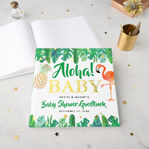Tropical Summer Beach Luau Boys Baby Shower Real Guest Book