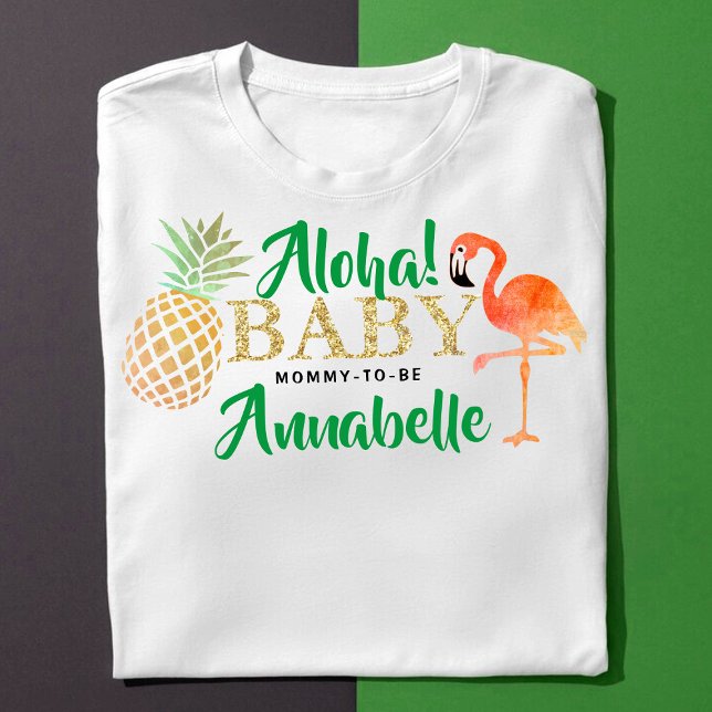 Tropical Summer Beach Luau Boys Baby Shower T-Shirt (Creator Uploaded)