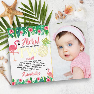 Tropical Summer Beach Luau Girl 2nd Birthday Photo