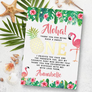 Tropical Summer Beach Luau Girls 1st Birthday