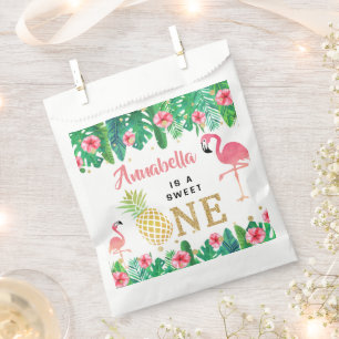 Tropical Summer Beach Luau Girls 1st Birthday Favour Bag