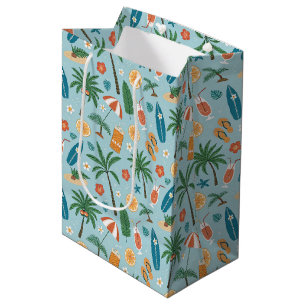 Tropical Summer Beach Pattern (2) Medium Gift Bag