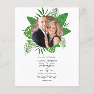 Tropical Summer Beach Photo Wedding Photo Flyer