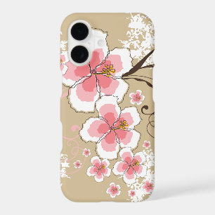 Tropical Summer Beach Pink Hibiscus Flower Grunge