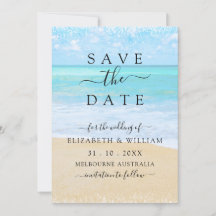 Tropical Summer Beach Save The Date