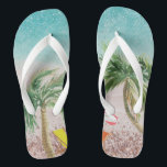 tropical summer beach scene palm trees thongs<br><div class="desc">tropical summer beach scene palm trees</div>