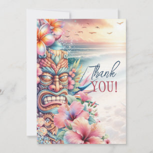 Tropical Summer Beach Thank You Card