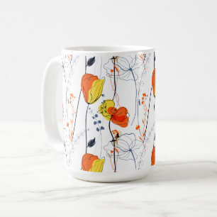 Tropical summer   Beautiful yellow  florals Design Coffee Mug