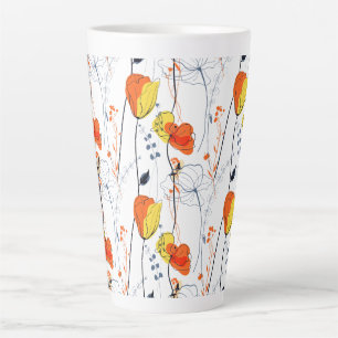 Tropical summer   Beautiful yellow  florals Design Latte Mug
