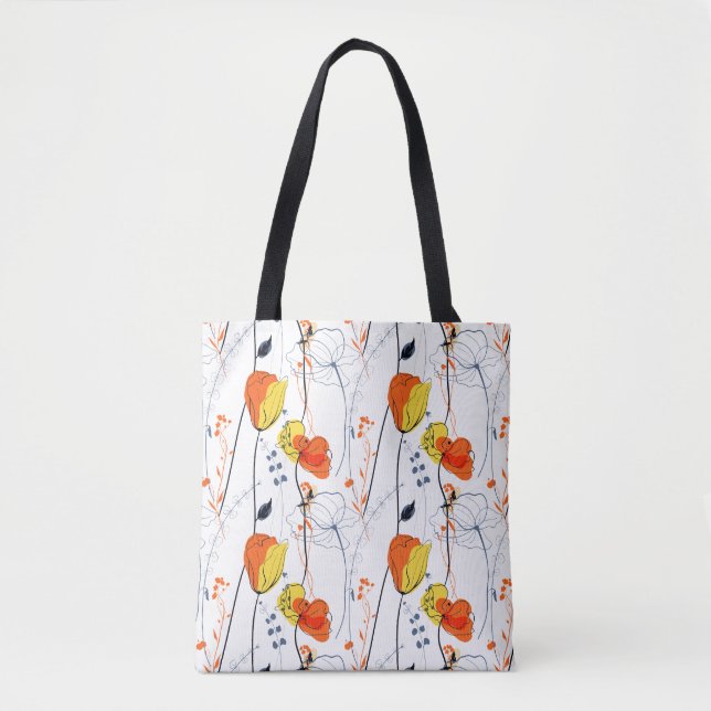 Tropical summer | Beautiful yellow  florals Design Tote Bag (Front)