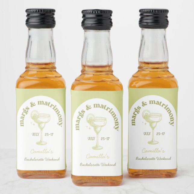 Tropical Summer Cocktail Bachelorette Mini Labels (Bottles)