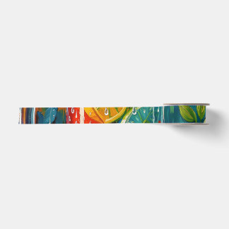 Tropical Summer Cocktail Impasto Oil Painting Satin Ribbon