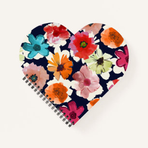 Tropical summer   Colourful florals Design Notebook