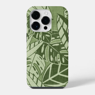 Tropical Summer Foliage Texture - Moss Green iPhone 14 Pro Case