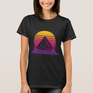 Tropical Summer Fruit 80s Retro Synthwave Sunset W T-Shirt
