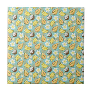 Tropical Summer Fruit Pattern Ceramic Tile