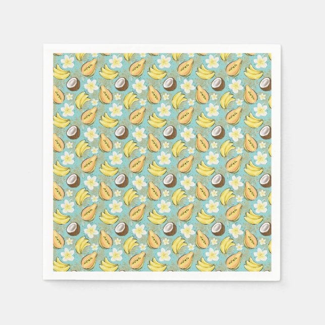 Tropical Summer Fruit Pattern Napkin (Front)
