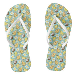 Tropical Summer Fruit Pattern Thongs