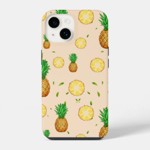 TROPICAL SUMMER FRUIT pineapple Slice pattern iPhone 14 Case