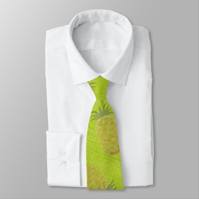  Tropical Summer Fruits Kiwi Green  Tie (Tied)