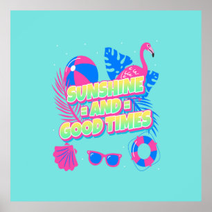 Tropical Summer Fun Vibes Poster