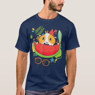 Tropical Summer Guinea Pig Exotic Fruit Cute Water T-Shirt
