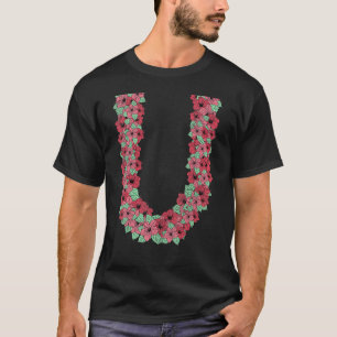 Tropical Summer Hawaii Hibiscus Flowers Floral Lei T-Shirt