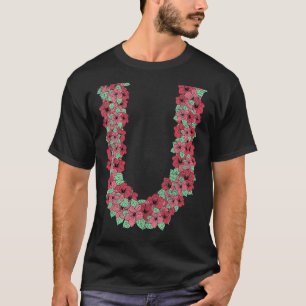 Tropical Summer Hawaii Hibiscus Flowers Floral Lei T-Shirt