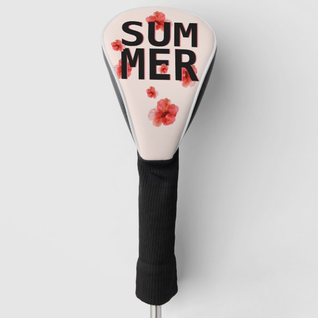 Tropical Summer Hibiscus Golf Head Cover (Front)