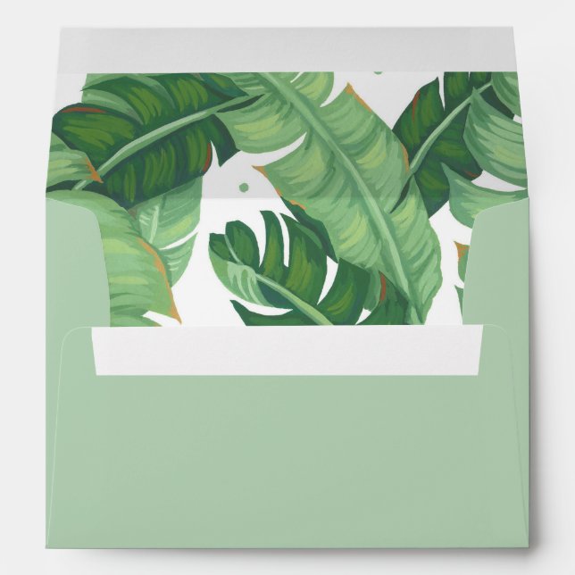Tropical Summer Invitation envelope (Back (Bottom))