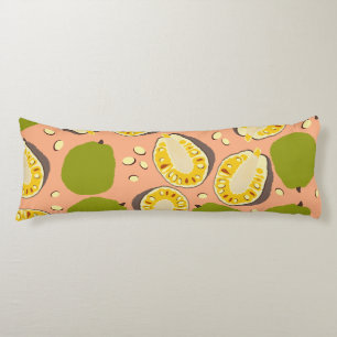 Tropical Summer Jackfruit Pattern - Exotic Fruit Body Cushion
