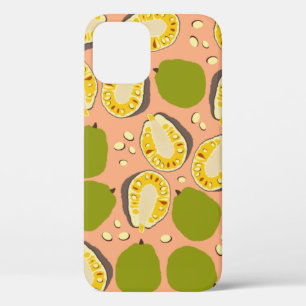 Tropical Summer Jackfruit Pattern - Exotic Fruit iPhone 12 Case