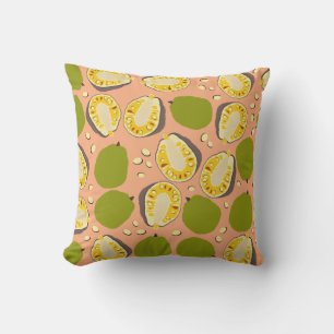Tropical Summer Jackfruit Pattern - Exotic Fruit Cushion