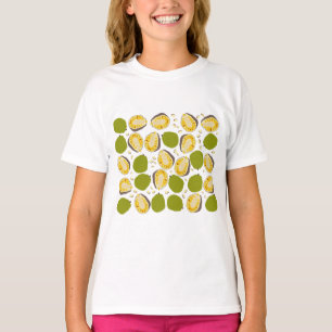 Tropical Summer Jackfruit Pattern - Exotic Fruit T-Shirt