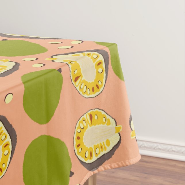 Tropical Summer Jackfruit Pattern - Exotic Fruit Tablecloth (In Situ)