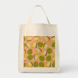 Tropical Summer Jackfruit Pattern - Exotic Fruit Tote Bag