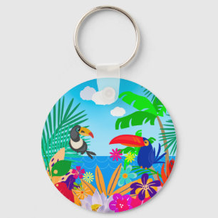 Tropical Summer Key Ring