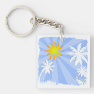 Tropical summer key ring