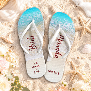 Tropical Summer Ocean Beach Bridal Shower Gifts Thongs