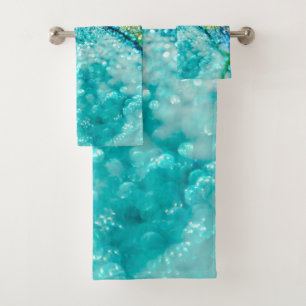 Tropical Summer Oceanic Glitter Glam 1 Bath Towel Set