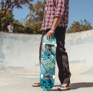 Tropical Summer Oceanic Glitter Glam 2 Skateboard