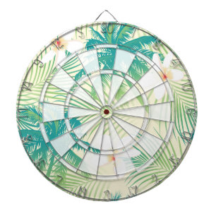 Tropical summer palm trees dartboard