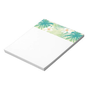 Tropical summer palm trees notepad