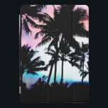 Tropical Summer Palm Trees Pink Blue Sunset Sky iPad Pro Cover<br><div class="desc">Stylise your electronic device, whether that's a phone case, sleeve, cover, or another device accessory, with this stylish design. It features an artistic modern pink and blue tropical summer sunset sky and black palm trees, print that will add a custom and personalised flair to your own style of fashion. Or...</div>