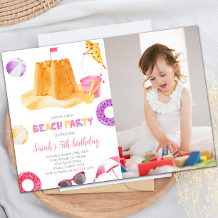 Tropical Summer Party Theme for Kids Invitation