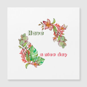 Tropical summer pattern with flowers and leaves m
